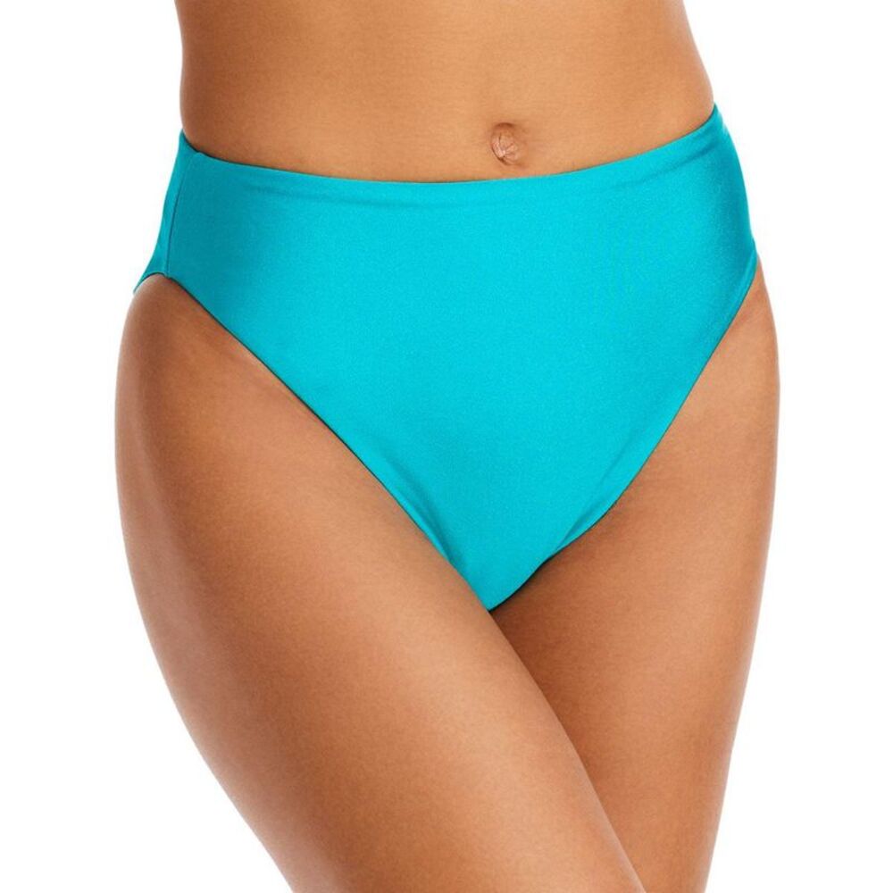JADE Swim Womens Blue High Waist Bikini Beach Swim Bottom Separates NWT